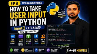 How to Take User Input in Python Ep 9 input Explained for Beginners