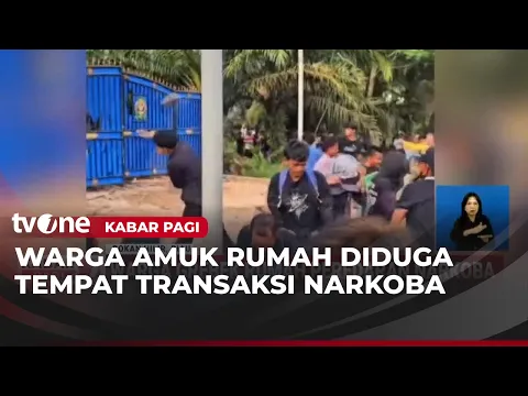 Gerebek Rumah Peredaran Narkoba, Massa Rusak dan Membakar Perabotan Rumah