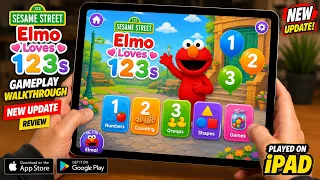 Sesame Street Elmo Loves 123s - Gameplay Walkthrough New Update Review (iOS/Android) Played on iPad
