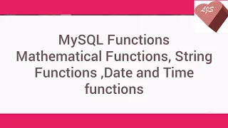 - Math functions Numeric functions
