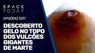DESCOBERTO GELO NO TOPO DOS VULCÕES GIGANTES DE MARTE