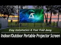 Download Lagu AKIA Screens® Portable Indoor Outdoor Adjustable Height Folding Easy Snap Aluminum Projection Screen
