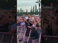 Bruce Springsteen greets a young fan during Hungry Heart in Belfast 2024