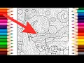 Paint by Numbers Vincent van Gogh Starry Night Painting Process coloring drawing part 1