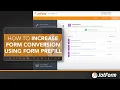 How to increase conversion using form prefill
