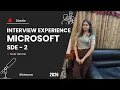 Microsoft Interview Experience SDE - 2 3 Years experience 2026