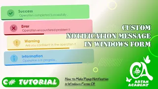 C Custom Notification Message in Windows Form