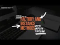 Factory methods Instance methods InetAddress class in Java
