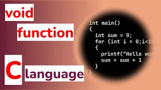 C programming Void function