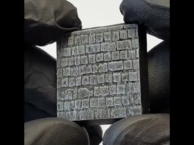 Bricks 77 - Textured Square and rectangle bases set (12 pcs. 25–150mm) video thumbnail