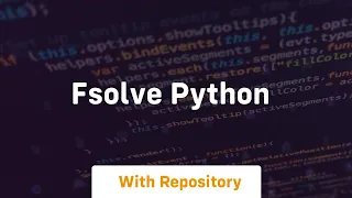 fsolve python