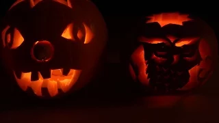 Pumpkin Carving - Witch and Owl