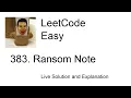 383 Ransom Note Leetcode Easy
