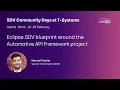 An Eclipse SDV blueprint for the Automotive API Framework project