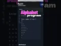 Alphabet pattern program