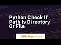 python check if path is directory or file