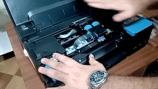 طريقة أصلاح أعطال طابعة كانون G Series و سحب الهواء من الخراطيم 