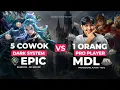 Lagu 1 PRO PLAYER vs 5 ORANG EPIC DARK SYSTEM -  KONTEN BESAR