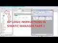 BIT LOGIC INSTRUCTIONS IN SIMATIC MANAGER 5 6