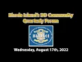 Rhode Island s Quarterly DD Community Forum Wednesday August17th 2022 final