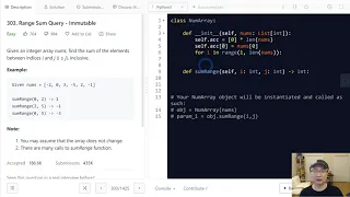 303 Range Sum Query - Immutable English Easy
