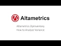 Altametrics ZipInventory - How to Analyze Variance
