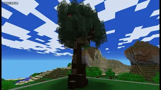 Making a Big Tree in Minecraft Pi Edition