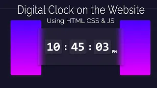 How Create Digital Clock UI Design Html CSS Vanilla Javascript Programmer Shipon