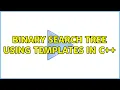 Binary Search Tree Using Templates in C 3 Solutions