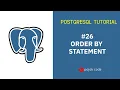 POSTGRESQL TUTORIAL ORDER BY STATEMENT