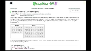 Java Practice It 2 17 SlashFigure2 nested for loops