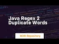 java regex 2 duplicate words