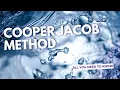 TRANSIENT GROUNDWATER FLOW - COOPER JACOB METHOD