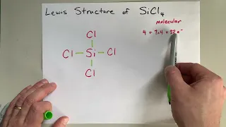 Lewis Structure of SiCl4 silicon tetrachloride