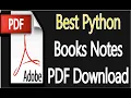 Best Python Books and Notes for Beginners to Advanced Free PDF Download