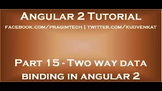 Two way data binding in angular 2