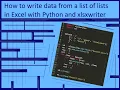 How to write in Excel with Python