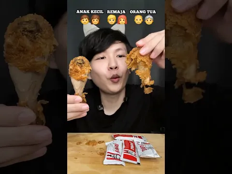 TIPE TIPE MAKAN AYAM KFC #shorts #food #funny