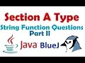 String Functions Section A Questions Solved - ICSE java class 10