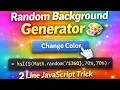 Change Background Color with One Click JavaScript Mini Project