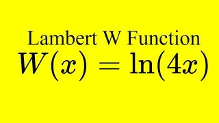 Solving a tricky equation with the Lambert W function