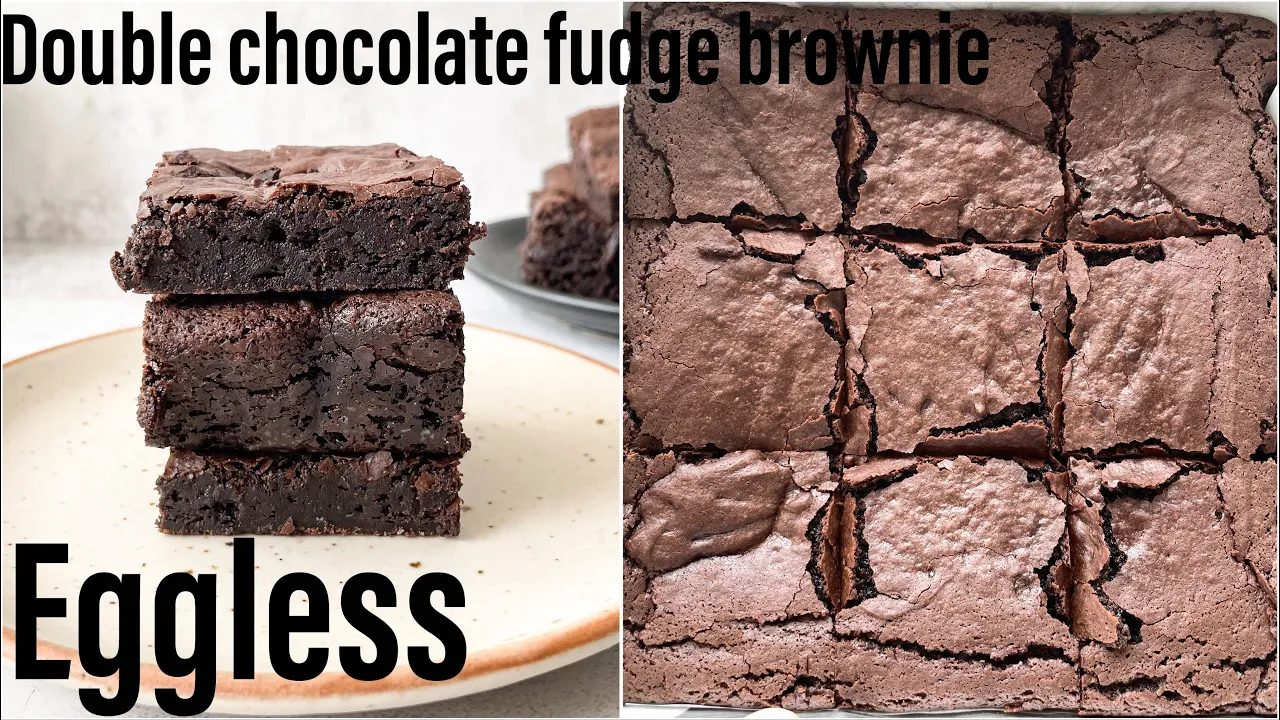 EGGLESS Chocolate Brownies   Perfect Crinkle Top Brownie   Best Eggless Fudgy Brownie   Best Bites