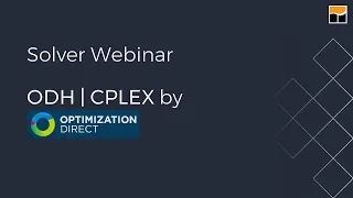 ODH CPLEX Webinar