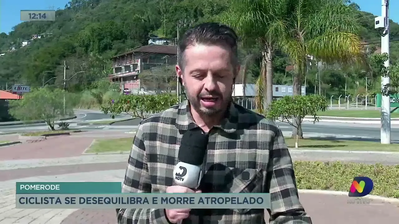 Ciclista morre após cair e ser atropelado por caminhão