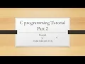 C programming tutorial Printf Scanf part 2