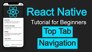 React Native tutorial Top Tab Navigation React Navigation