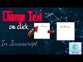 Change text on click with Javascript in hindi Technical Brains