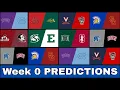 College Football Week 0 Quick PREDICTIONS