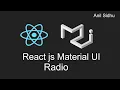 Reactjs material ui tutorial radio button
