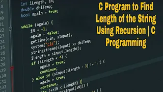 C Program to Find Length of the String Using Recursion C Programming